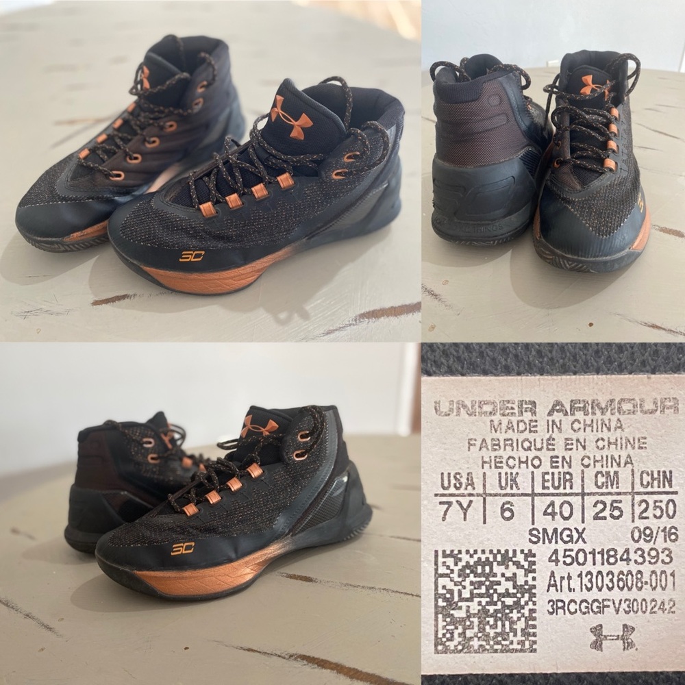 Under Armour Curry 3’s size 7
